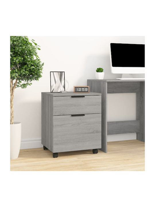 Office Storage Chipboard Cabinet With Wheels & ...
