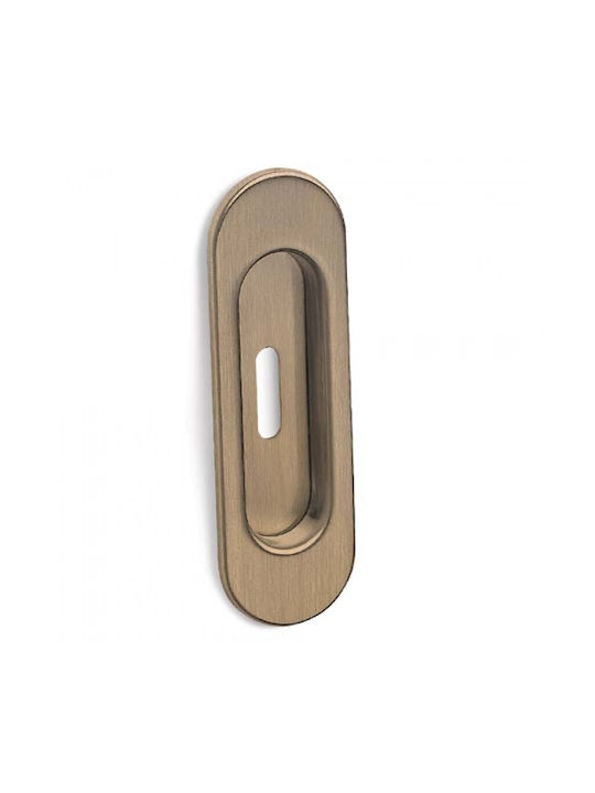 Conset Ματ Αντικέ Door Flush Handle with Key Hole C165 160mm