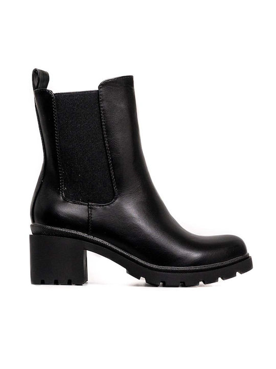 Black leather boots POLITIS