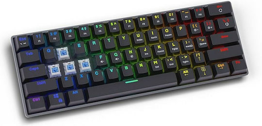 Savio Blackout Gaming Mechanical Keyboard 60% with Outemu Blue switches and RGB lighting (English US)