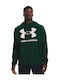 Under Armour Rival Men's Sweatshirt with Hood and Pockets Green