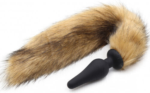 Naughty Toys Πρωκτική Σφήνα με Ουρά Αλεπούς Medium Καφέ