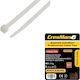Cresman Δεματικά Καλωδίων Πλαστικά 150mmx3.6mm σε Λευκό χρώμα (100τμχ) (07353)
