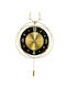 Wall Clock Metallic Pendulum Gold Ø35cm