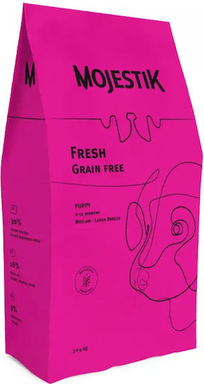 Mojestik Fresh Puppy 12kg Ξηρά Τροφή χωρίς Σιτηρά για Κουτάβια Μεσαίων & Μεγαλόσωμων Φυλών με Κρέας
