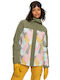 Roxy Galaxy Print Block Insulated ERJTJ03402-TPC1 Feminin Jachetă pentru Schi & Snowboard Verde
