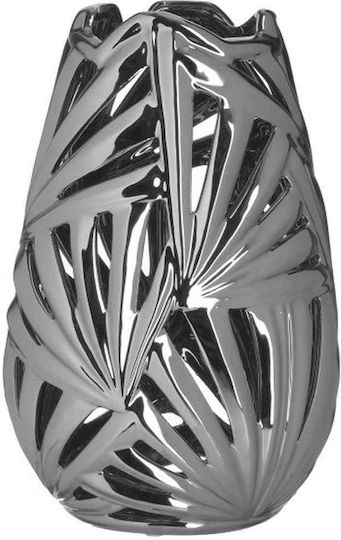 Inart Vază Decorativă Ceramică Argintiu 19x19x30cm 1buc