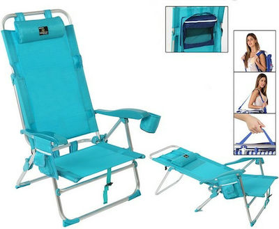 BigBuy Chair Beach Aluminium Turquoise 74x61x31cm.