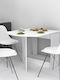 Winslet Table Dining Room Extendable Collapsible Wooden White 117(+80)x80x76cm