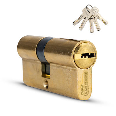 Bormann Lock Cylinder Security BLK1050 54mm with 5 Keys Gold