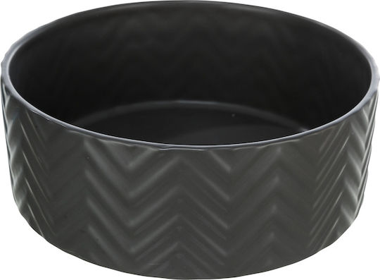 Trixie Ceramic Keramik Schalen Futter & Wasser für Hund & Katze 1.6lt 20cm in Schwarz Farbe