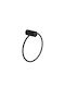 Sparke Miratto 08 Bathroom Hook Ring Single with Screws 19x7cm Black
