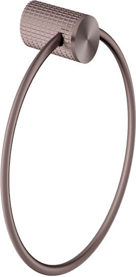 Sparke Miratto 08 Bathroom Hook Ring Single with Screws 19x7cm Brushed Rose Gold