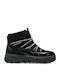 Leder Stiefeletten Damen Schwarz