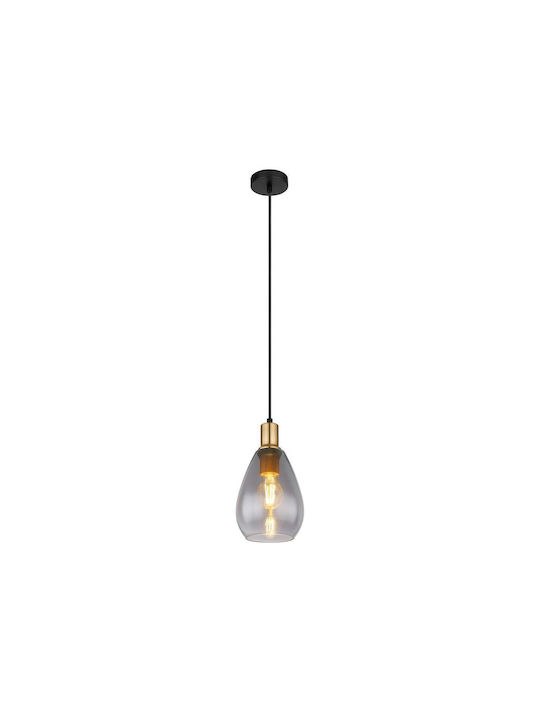 Globo Lighting Fanni Pendant Light Single-Light Bell for Socket E27 Black