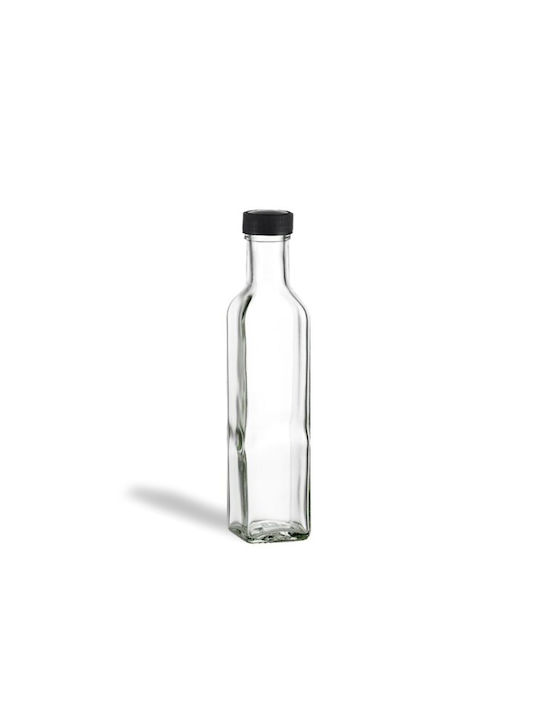 Μπουκάλι Νερού Γυάλινο με Βιδωτό Καπάκι Διάφανο 250ml