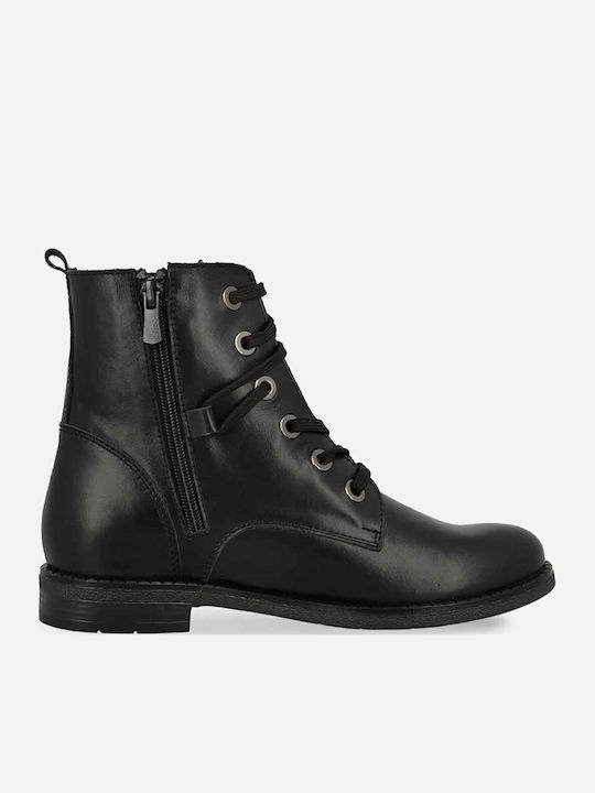 Leather Women's Ankle Boots Black