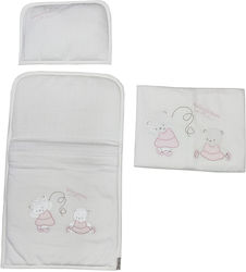 Dundarlar K552C0855 Kinderwagen-Fußsack White Pink