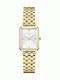 Rosefield The Oval Women's Watch with Gold Metal Bracelet