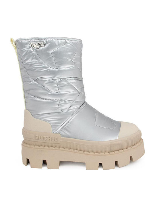 Buffalo Women's Boots Snow with Fur Silver