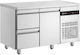 Inomak Frigider Inoxidabil de Banc 270lt cu 2 Sertare, 1 Ușă și Unitate de Răcire 0/+10°C L134xl70xH88cm