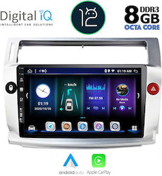 Digital IQ Car-Audiosystem für Citroen C4 2004-2011 (Bluetooth/USB/AUX/WiFi/GPS/Apple-Carplay) mit Touchscreen 9"