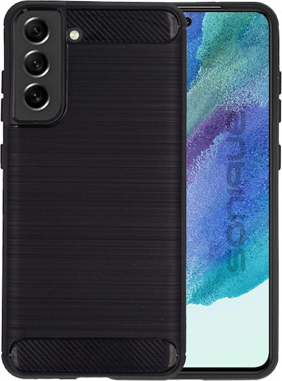 Sonique Carbon Brushed Back Cover Σιλικόνης / Πλαστικό Μαύρο (Galaxy S22 5G)
