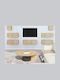 Wohnzimmer TV-Einheit Beige L100xB30xH30cm