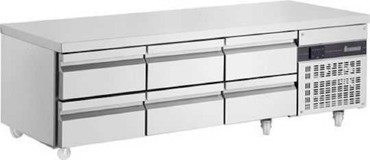 Inomak Edelstahl Kühltisch 250Es mit 6 Schubladen und Kühlaggregat 0/+10°C L179xB70xH64cm