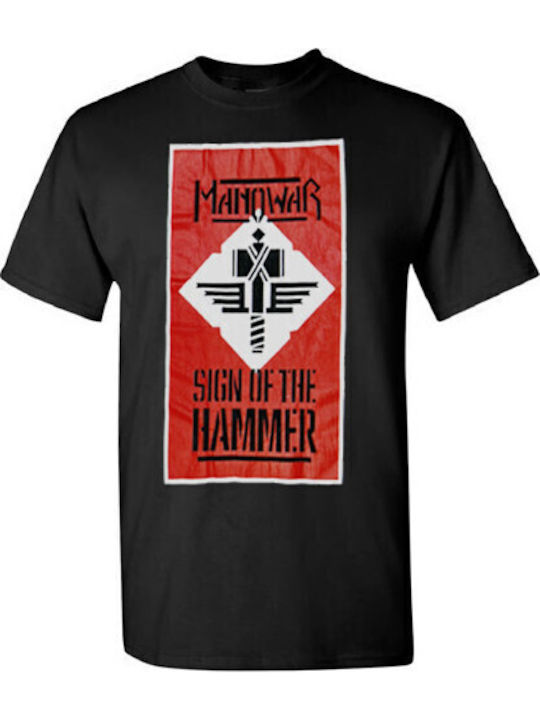 Rock Off Manowar Sign Of The Hammer T-shirt Black MNW490MV-XL