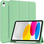 Tech-Protect SC Pen Flip Cover Piele artificială / Plastic Matcha verde (iPad 2022 10.9'' - iPad 2022 10,9")