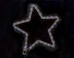 Plastic Illuminated Christmas Decorative Pendant Star 32x32εκ. Ψυχρό Λευκό