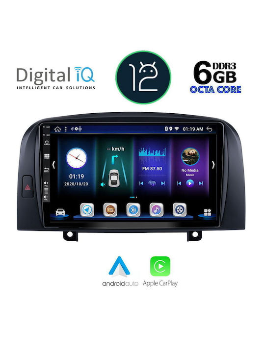 Digital IQ Car Audio System for Hyundai Sonata 2006-2009 (Bluetooth/USB/AUX/WiFi/GPS/Apple-Carplay/CD) with Touch Screen 9"