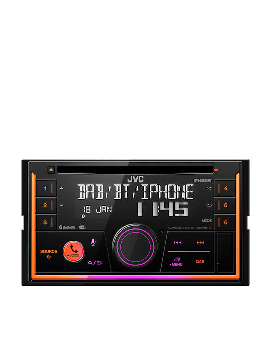 JVC Ηχοσύστημα Αυτοκινήτου 2DIN (Bluetooth/USB/AUX/WiFi/GPS/Apple-Carplay/Android-Auto)