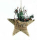 AG Trees 9763221 Weihnachtlicher Dekorativer Anhänger Stern Stoff Beige Frieden 1Stück