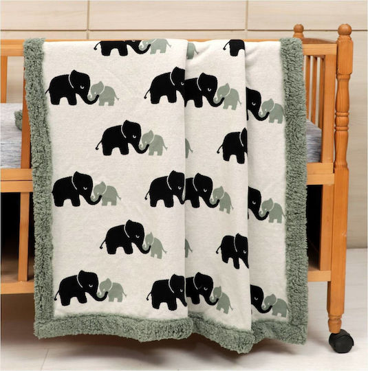 Liolios Home Pătură Pătuț Elephant Multicolor 100x120cm