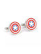 Men's Cufflinks Original Men's Fashion Steel Cufflinks In Red Super Heroes Captain America