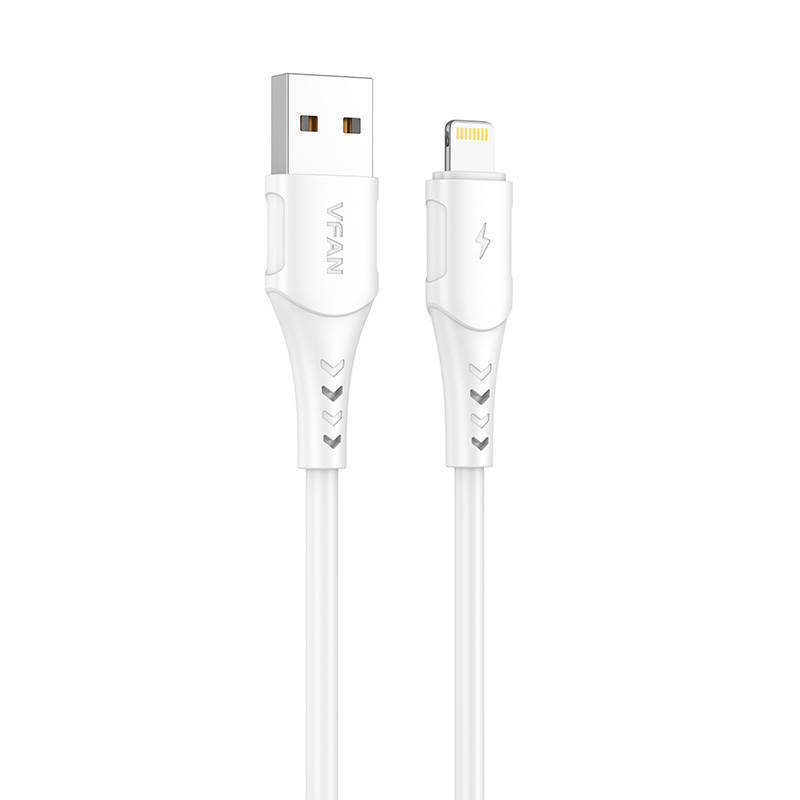 Vipfan Colorful X12 USB to Lightning Cable Λευκό 1m