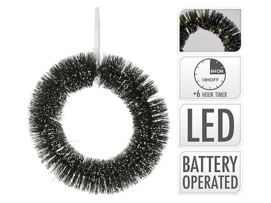 Christmas Lighted Decorative Wreath Battery Powered 40cm