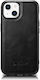 iCarer Leather Oil Wax Back Cover Δερμάτινο Μαύ...
