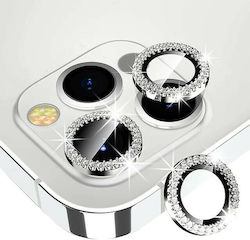3D Metal Glitter Protecție Cameră Cadru metalic Argint pentru iPhone 12 Pro / 12 Pro Max - iPhone 12 Pro / 12 Pro Max