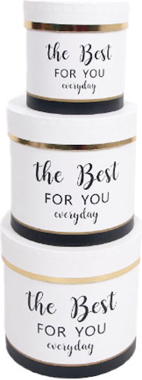 The Best For You Every Day Хартия Кутия за Подарък Бял 3бр