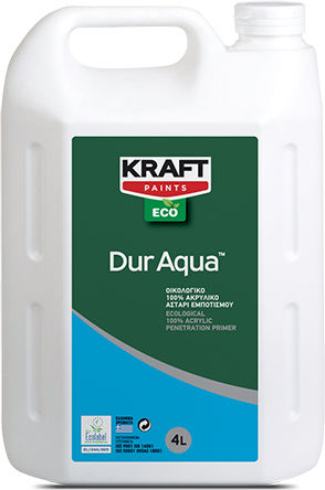 Kraft Dur Aqua Ημιδιαφανές Suitable for Plasterboard / Construction Materials 4lt