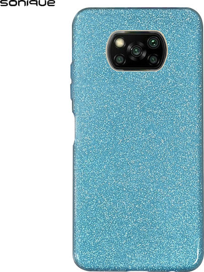 Sonique Shiny Back Cover Silicon Albastru deschis (Poco X3 NFC / X3 Pro)