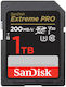 Sandisk Extreme Pro SDXC 1TB Class 10 U3 V30 UHS-I 200MB/s