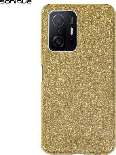 Sonique Shiny Umschlag Rückseite Silikon Gold (Xiaomi 11T / 11T Pro)