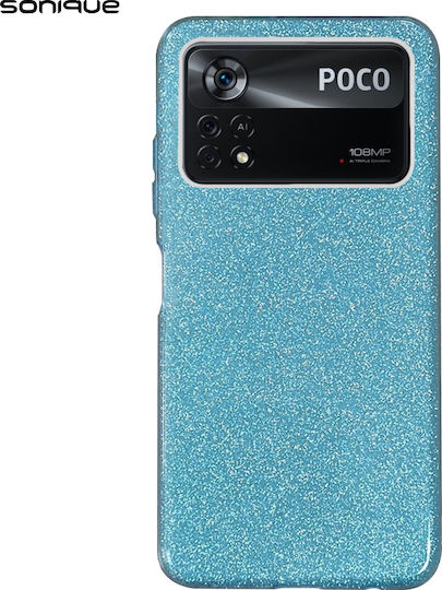 Sonique Shiny Back Cover Silicon Albastru deschis (Poco X4 Pro 5G)