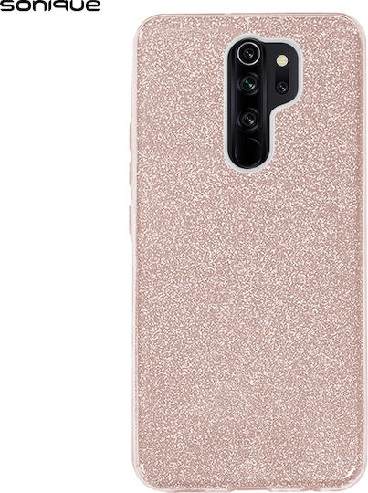 Sonique Shiny Umschlag Rückseite Silikon Rosa (Redmi 9)