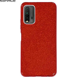 Sonique Shiny Silicone Back Cover Red (Redmi 9T)