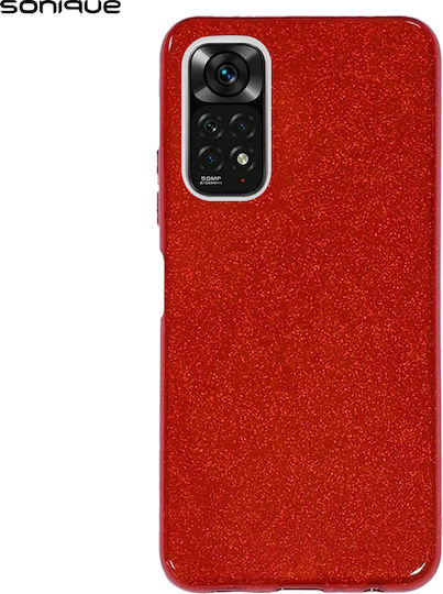 Sonique Shiny Задна корица Силикон Червен (Redmi Note 11 / 11S 4G)